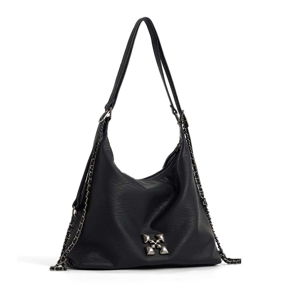 New Black Leather Shoulder Bag with Adjustable Chain Strap